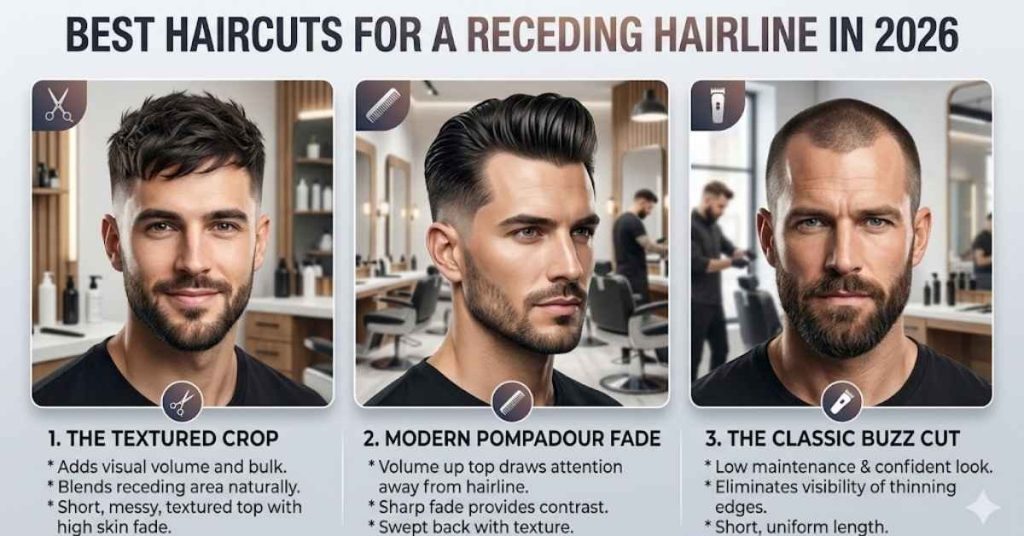 What are the best haircuts for a receding hairline in 2026?